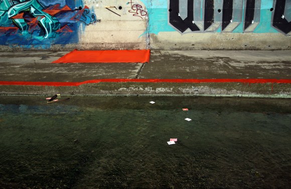 Giorgos Papadatos, Big red stage for minor action, 2021 - Γιώργος Παπαδάτος, Big red stage for minor action, 2021